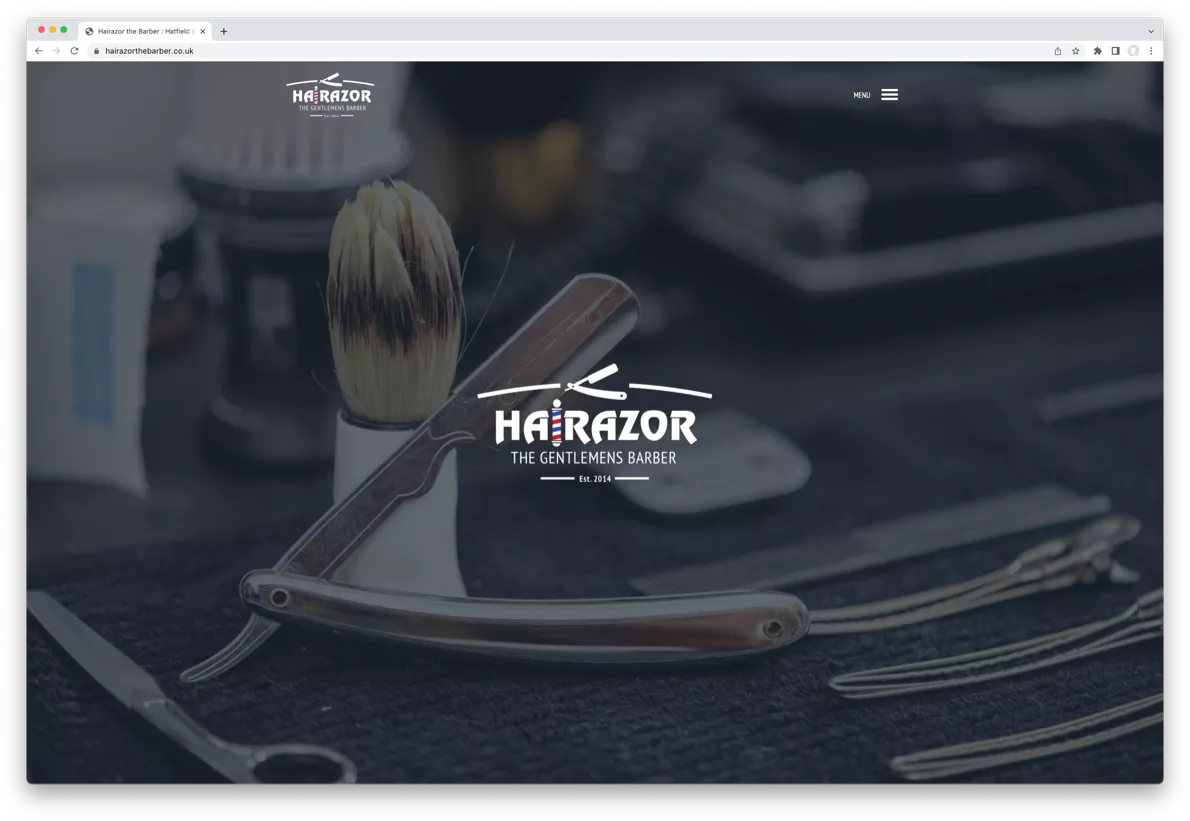 Hairazor The Barber website image