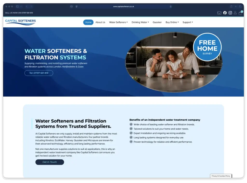 Capital Softeners Website